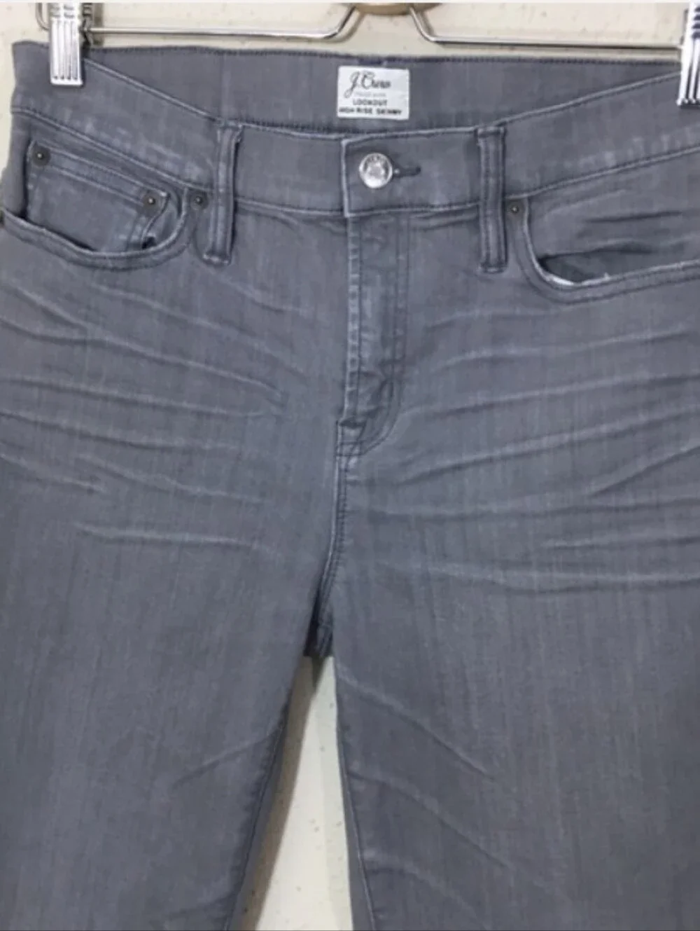 J. Crew Lookout High-Rise Lifting With Control Skinny Jeans in Gray Size 29